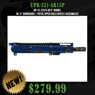 AR-15 .223/5.56 5" BARREL W/ 4'' HANDGUARD | PISTOL UPPER BUILD UPK331 [ASSEMBLED]