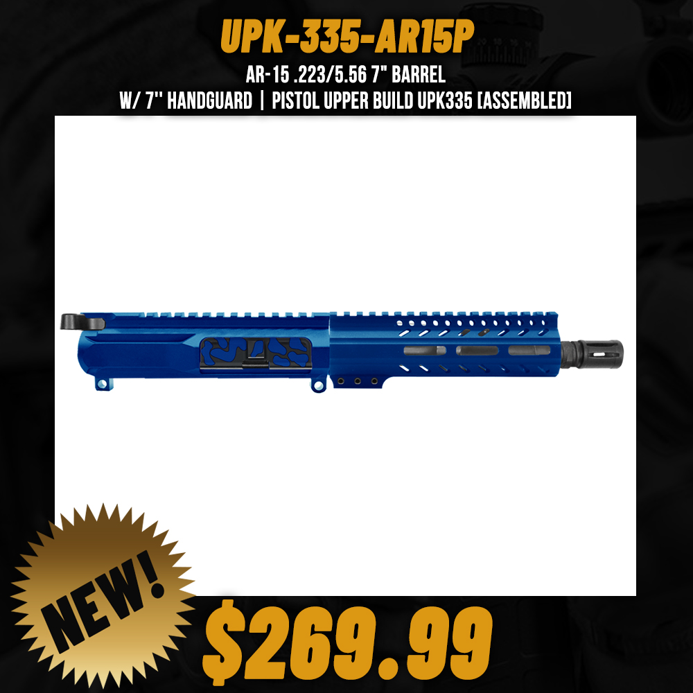 AR-15 .223/5.56 7" BARREL W/ 7'' HANDGUARD| PISTOL UPPER BUILD UPK335 [ASSEMBLED]