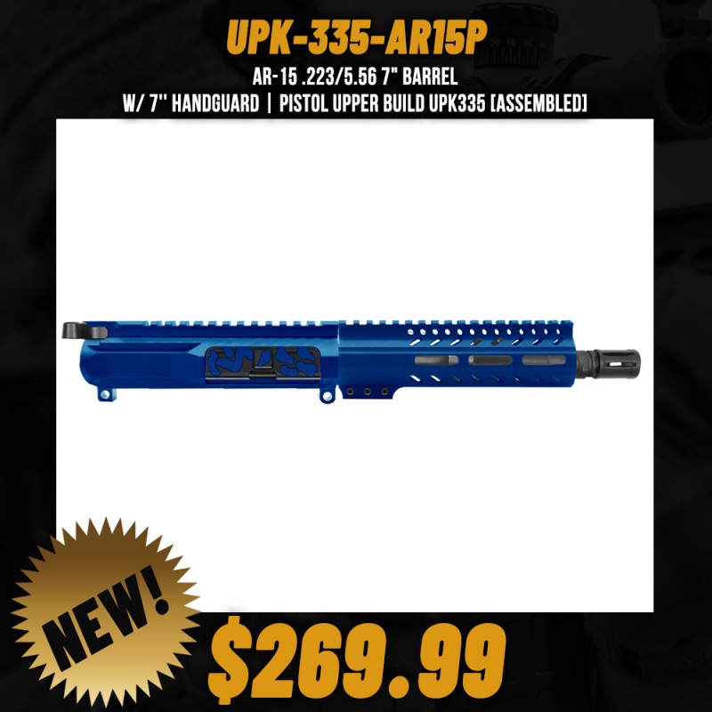 AR-15 .223/5.56 7" BARREL W/ 7'' HANDGUARD| PISTOL UPPER BUILD UPK335 [ASSEMBLED]