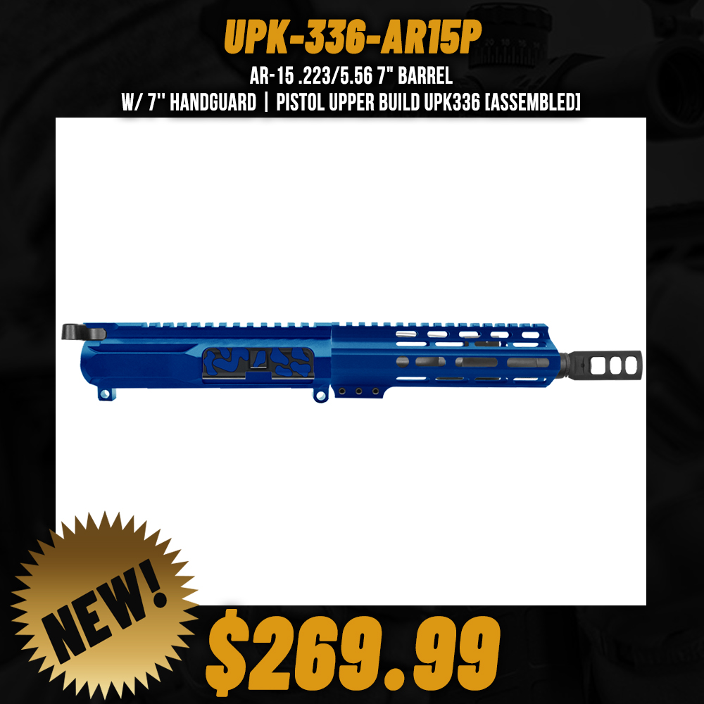 AR-15 .223/5.56 7" BARREL W/ 7'' HANDGUARD| PISTOL UPPER BUILD UPK336 [ASSEMBLED]