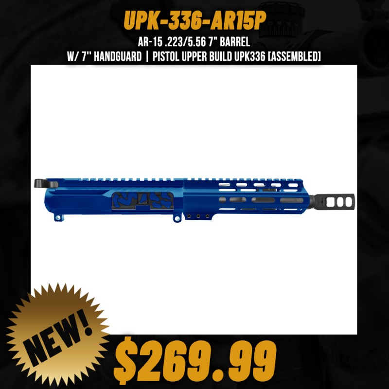 AR-15 .223/5.56 7" BARREL W/ 7'' HANDGUARD| PISTOL UPPER BUILD UPK336 [ASSEMBLED]