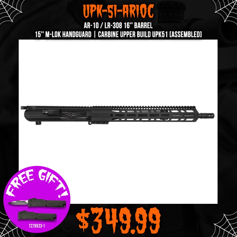 AR-10 / LR-308 16'' Barrel 15'' M-LOK Handguard | Carbine Upper Build UPK51 [ASSEMBLED]