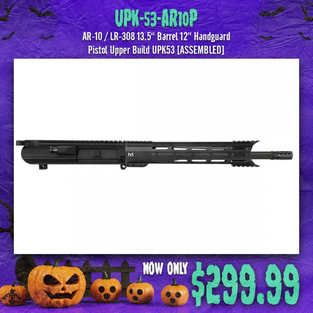 AR-10 / LR-308 13.5'' Barrel 12'' Handguard | Pistol Upper Build UPK53 [ASSEMBLED]