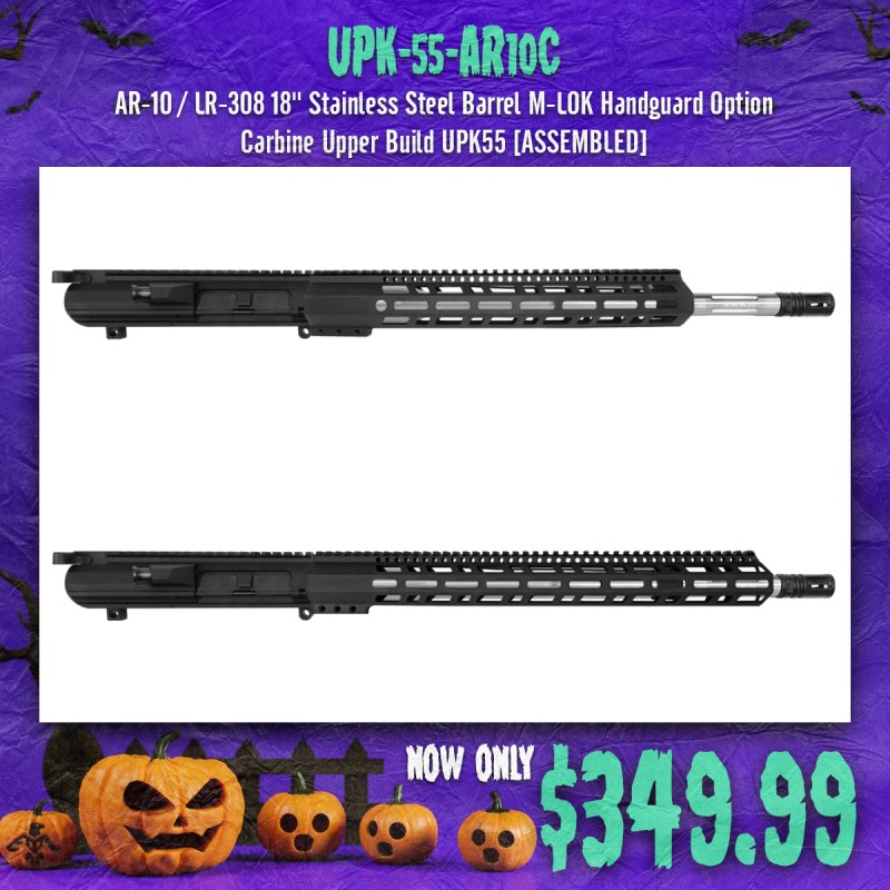 AR-10 / LR-308 18'' Stainless Steel Barrel M-LOK Handguard Option | Carbine Upper Build UPK55 [ASSEMBLED]