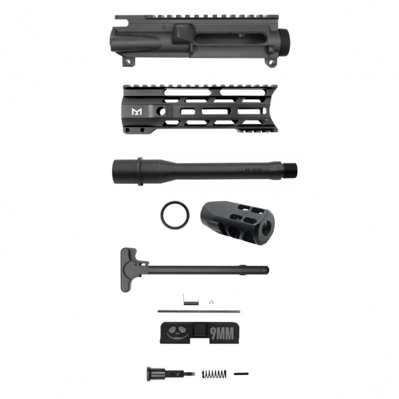 AR 9mm 7.5'' Barrel W/ 7'' M-LOK Handguard | Pistol Upper Build UPK56 [ASSEMBLED]