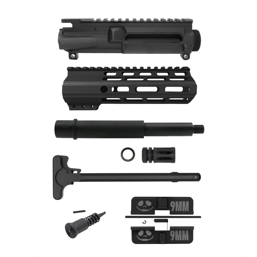 AR 9mm 7.5'' Barrel W/ 7'' M-LOK Handguard | Pistol Upper Build UPK56 [ASSEMBLED]