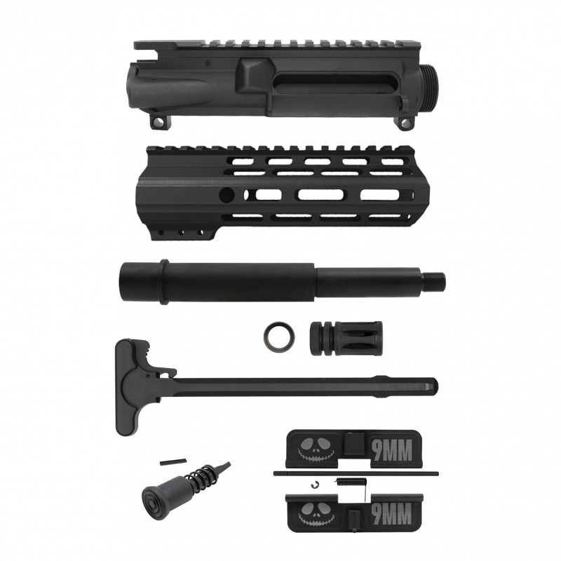 AR 9mm 7.5'' Barrel W/ 7'' M-LOK Handguard | Pistol Upper Build UPK56 [ASSEMBLED]