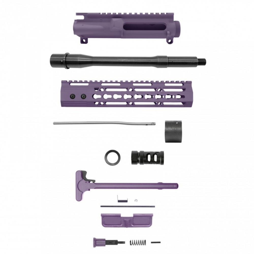 AR-15 .223/5.56 10.5" Barrel 10" Cerakote Purple Keymod Handguard | Pistol Upper Build UPK58 [ASSEMBLED]