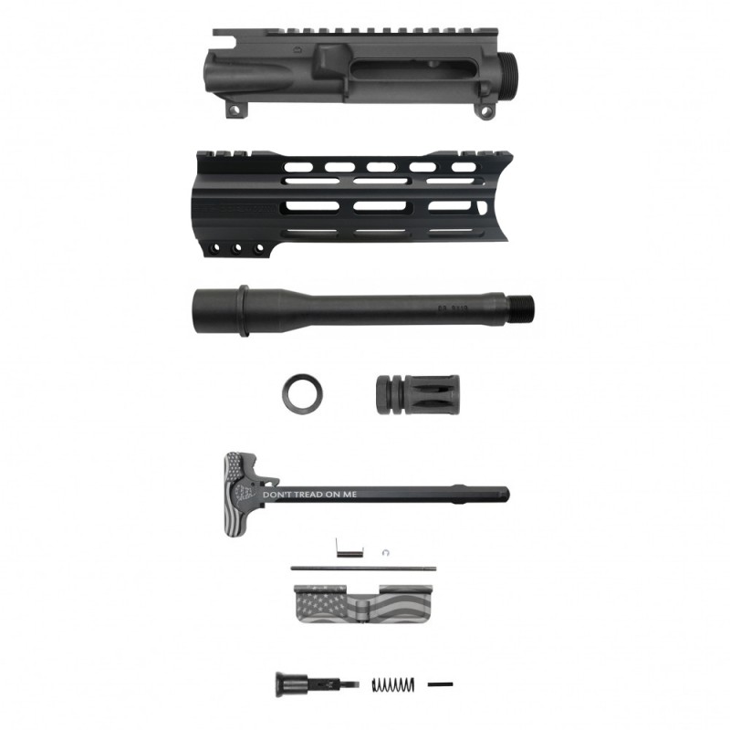 AR-9mm 7.5'' Barrel 7'' M Lok Handguard | USA Flag | Pistol Upper Build UPK62 [ASSEMBLED]