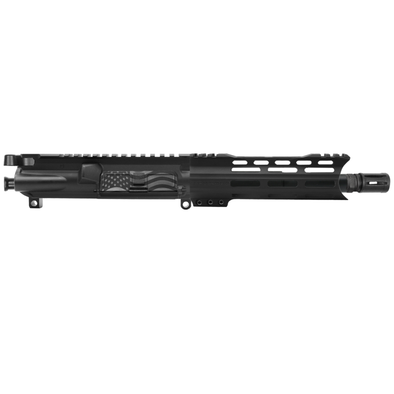 AR-9mm 7.5'' Barrel 7'' M Lok Handguard | USA Flag | Pistol Upper Build UPK62 [ASSEMBLED]
