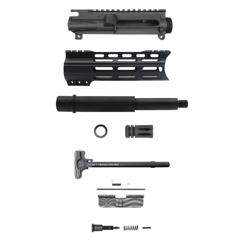 AR-9mm 7.5'' Barrel 7'' M Lok Handguard | USA Flag | Pistol Upper Build UPK62 [ASSEMBLED]