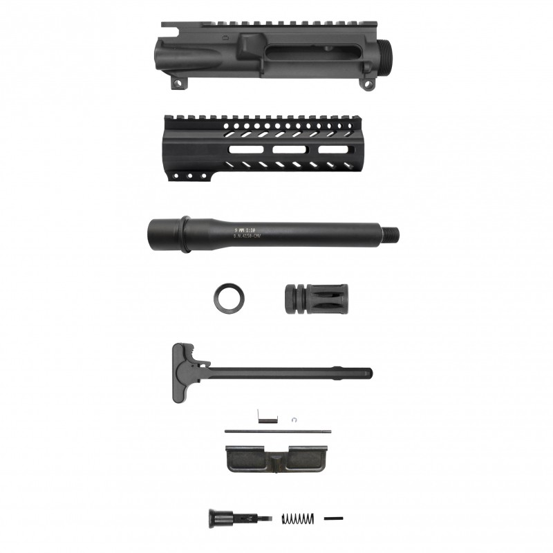 AR-9mm 7.5'' BARREL 7'' M-LOK HANDGUARD | PISTOL UPPER BUILD UPK63 [ASSEMBLED]