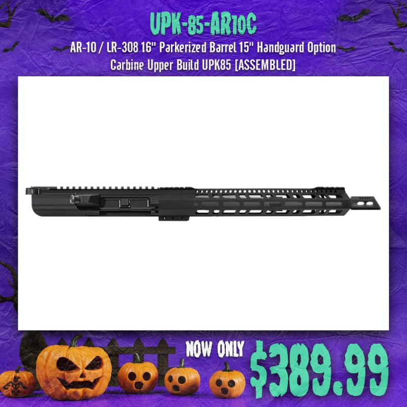 AR-10 / LR-308 16'' Parkerized Barrel 15'' Handguard Option| Carbine Upper Build UPK85 [ASSEMBLED]