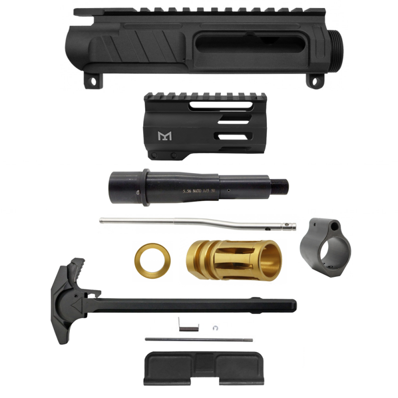 AR-15 .223/5.56 5" Barrel W/ 4" Handguard M Lok| PISTOL UPPER BUILD UPK87 [ASSEMBLED]