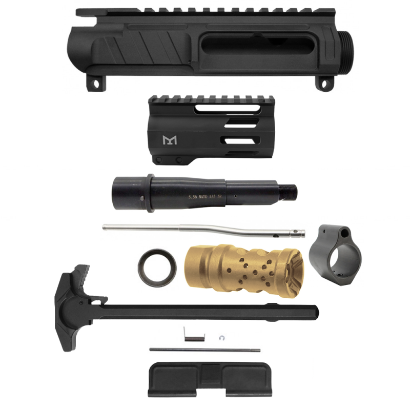 AR-15 .223/5.56 5" Barrel W/ 4" Handguard M Lok| PISTOL UPPER BUILD UPK87 [ASSEMBLED]
