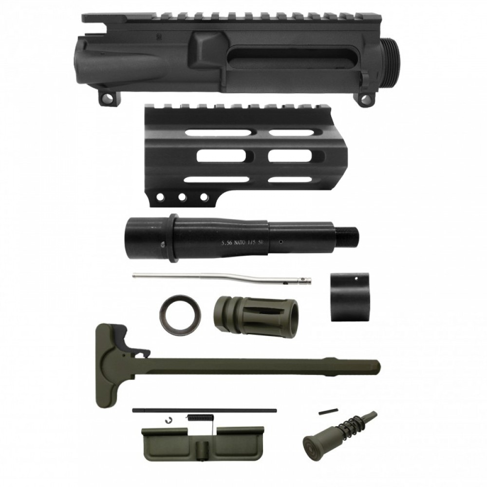 AR-15 .223/5.56 5" Barrel W/ 4" Handguard M Lok| PISTOL UPPER BUILD UPK96 [ASSEMBLED]