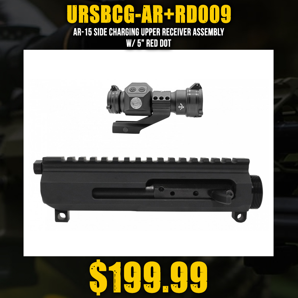 AR-15 Side Charging Upper Receiver Assembly W/ 5" Red Dot AR-15 Side Charging Upper Receiver Assembly W/ 5" Red Dot