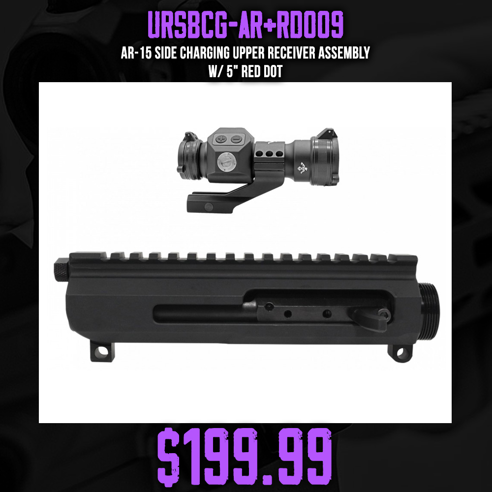 AR-15 Side Charging Upper Receiver Assembly W/ 5" Red Dot