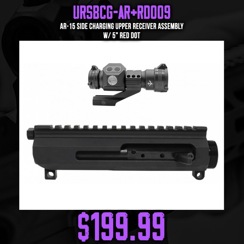 AR-15 Side Charging Upper Receiver Assembly W/ 5" Red Dot