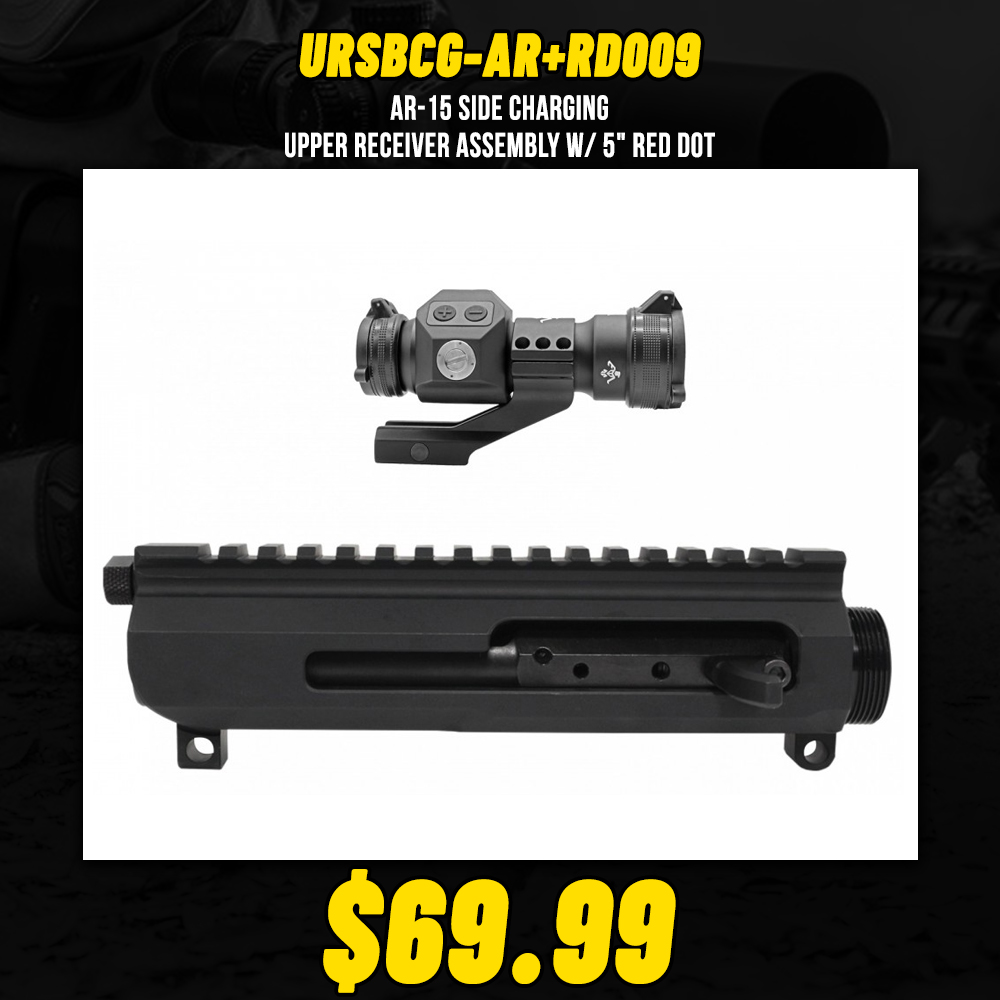 AR-15 Side Charging Upper Receiver Assembly W/ 5" Red Dot AR-15 Side Charging Upper Receiver Assembly W/ 5" Red Dot