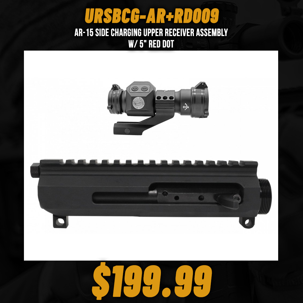 AR-15 Side Charging Upper Receiver Assembly W/ 5" Red Dot