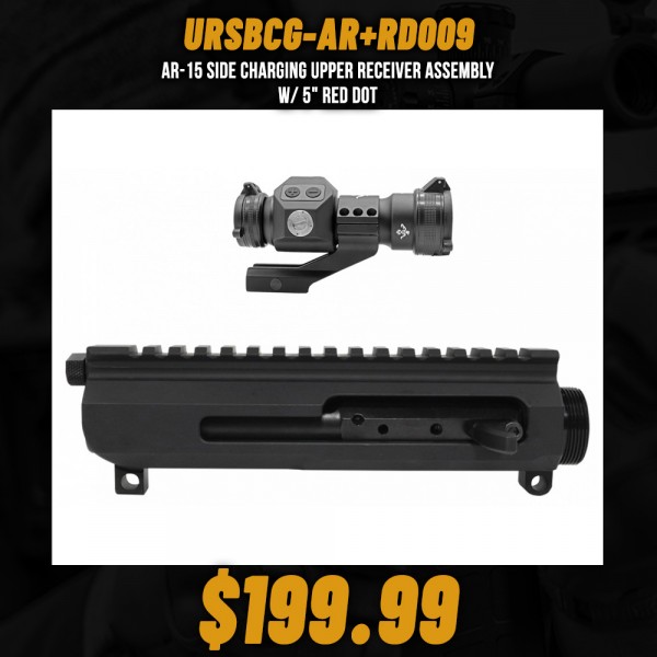 AR-15 Side Charging Upper Receiver Assembly W/ 5" Red Dot