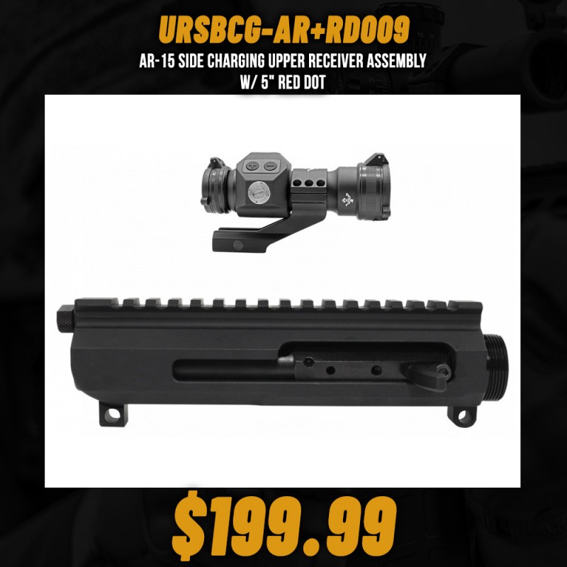 AR-15 Side Charging Upper Receiver Assembly W/ 5" Red Dot AR-15 Side Charging Upper Receiver Assembly W/ 5" Red Dot