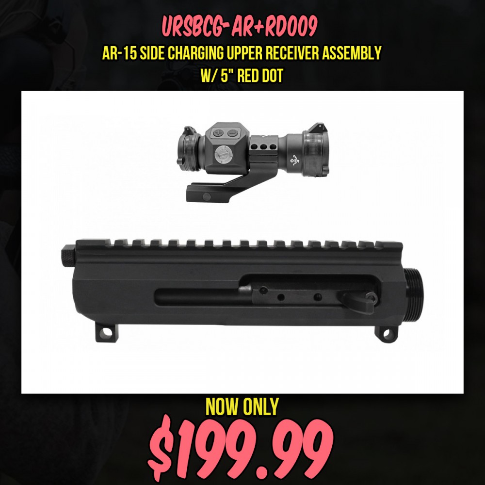 AR-15 Side Charging Upper Receiver Assembly W/ 5" Red Dot