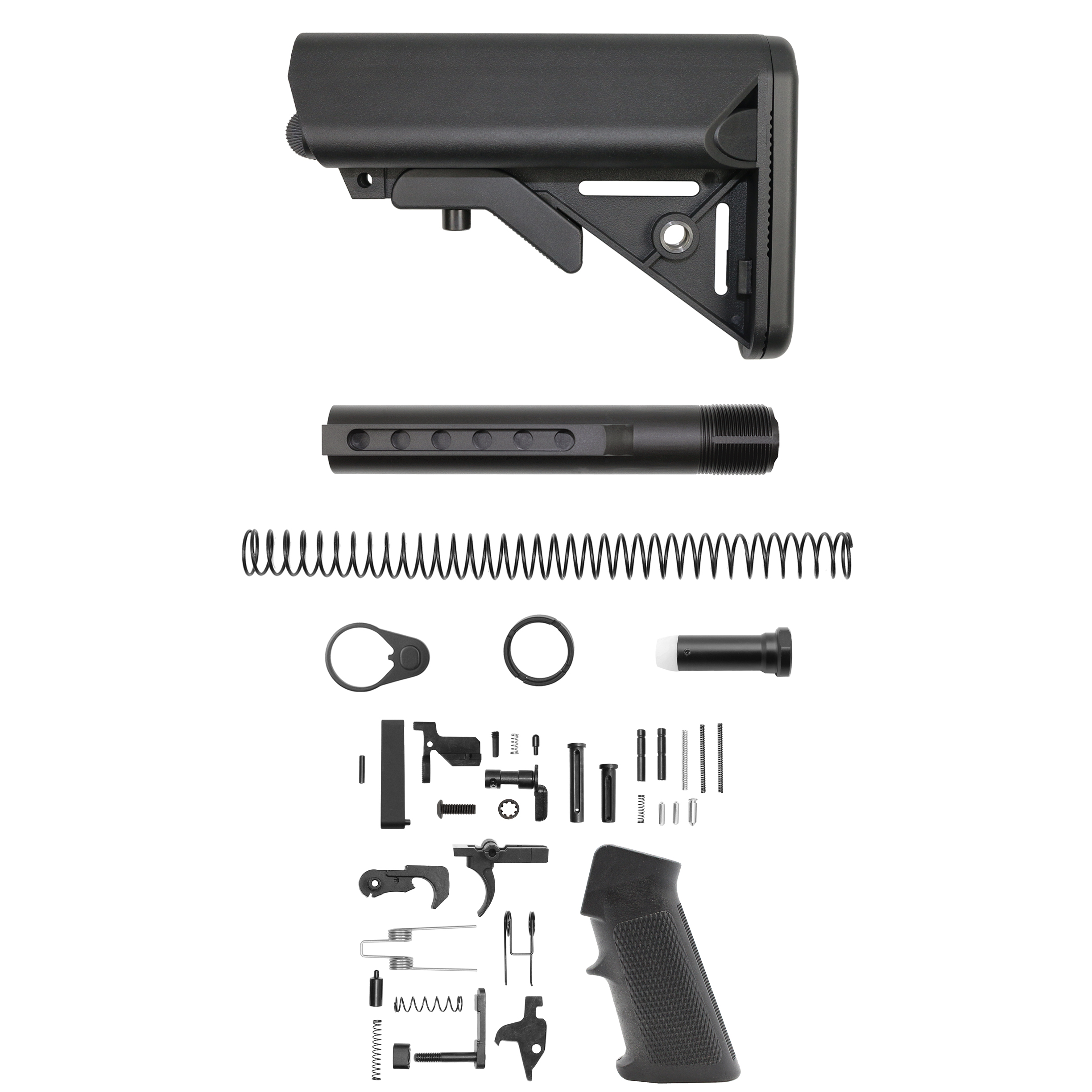 AR-10 / LR-308 Standard Lower Build Kit W/ SOPMOD Carbine Stock Buttstock |-img-0